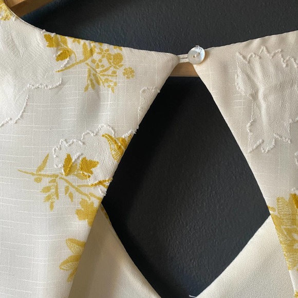 4SI3NNA Luna White and Yellow Floral Print Maxi Romper Small - Picture 10 of 16